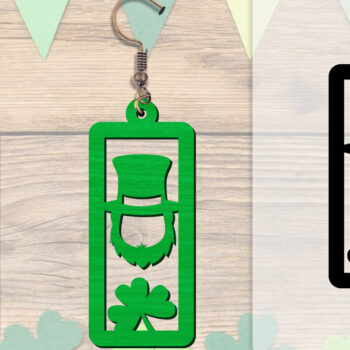 Intra απο ξύλο plywood 3mm-4mm πάχος - Σκουλαρίκια St Patrick's Day Lasercut BUNDLE Δίασταση 3x3 cm INTRAFABR-117784214 - Image 10