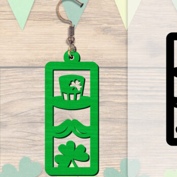 Intra απο ξύλο plywood 3mm-4mm πάχος - Σκουλαρίκια St Patrick's Day Lasercut BUNDLE Δίασταση 3x3 cm INTRAFABR-117784214 - Image 13