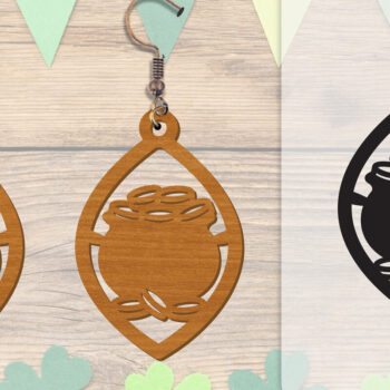 Intra απο ξύλο plywood 3mm-4mm πάχος - Σκουλαρίκια St Patrick's Day Lasercut BUNDLE Δίασταση 3x3 cm INTRAFABR-117784210 - Image 5