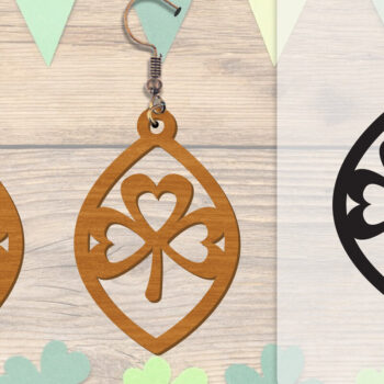 Intra απο ξύλο plywood 3mm-4mm πάχος - Σκουλαρίκια St Patrick's Day Lasercut BUNDLE Δίασταση 3x3 cm INTRAFABR-117784210 - Image 6