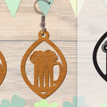 Intra απο ξύλο plywood 3mm-4mm πάχος - Σκουλαρίκια St Patrick's Day Lasercut BUNDLE Δίασταση 3x3 cm INTRAFABR-117784210 - Image 9