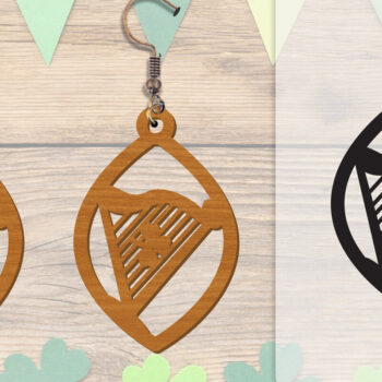 Intra απο ξύλο plywood 3mm-4mm πάχος - Σκουλαρίκια St Patrick's Day Lasercut BUNDLE Δίασταση 3x3 cm INTRAFABR-117784210 - Image 11