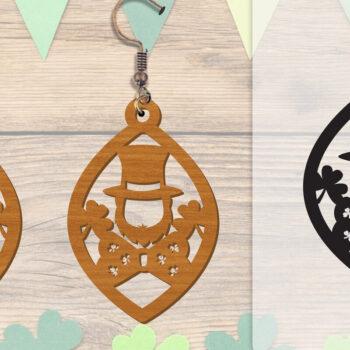 Intra απο ξύλο plywood 3mm-4mm πάχος - Σκουλαρίκια St Patrick's Day Lasercut BUNDLE Δίασταση 3x3 cm INTRAFABR-117784210 - Image 12
