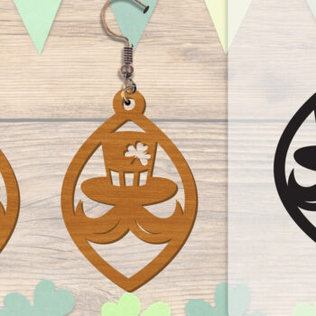 Intra απο ξύλο plywood 3mm-4mm πάχος - Σκουλαρίκια St Patrick's Day Lasercut BUNDLE Δίασταση 3x3 cm INTRAFABR-117784210 - Image 13