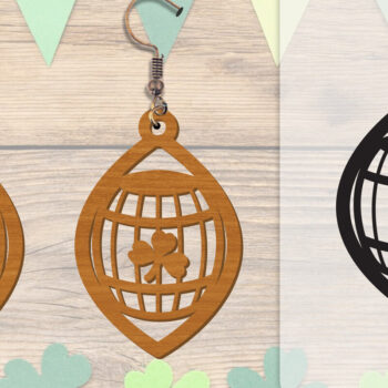 Intra απο ξύλο plywood 3mm-4mm πάχος - Σκουλαρίκια St Patrick's Day Lasercut BUNDLE Δίασταση 3x3 cm INTRAFABR-117784210 - Image 15