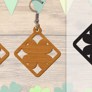 Intra απο ξύλο plywood 3mm-4mm πάχος - Σκουλαρίκια St Patrick's Day Lasercut BUNDLE Δίασταση 3x3 cm INTRAFABR-117784209 - Image 7