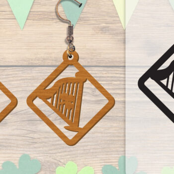 Intra απο ξύλο plywood 3mm-4mm πάχος - Σκουλαρίκια St Patrick's Day Lasercut BUNDLE Δίασταση 3x3 cm INTRAFABR-117784209 - Image 11