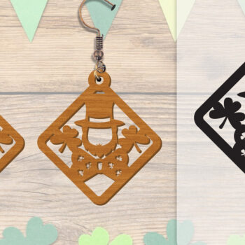 Intra απο ξύλο plywood 3mm-4mm πάχος - Σκουλαρίκια St Patrick's Day Lasercut BUNDLE Δίασταση 3x3 cm INTRAFABR-117784209 - Image 12