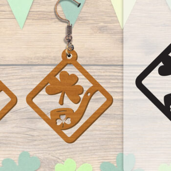 Intra απο ξύλο plywood 3mm-4mm πάχος - Σκουλαρίκια St Patrick's Day Lasercut BUNDLE Δίασταση 3x3 cm INTRAFABR-117784209 - Image 17