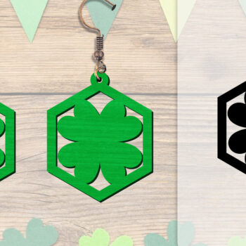 Intra απο ξύλο plywood 3mm-4mm πάχος - Σκουλαρίκια St Patrick's Day Lasercut BUNDLE Δίασταση 3x3 cm INTRAFABR-117784218 - Image 7