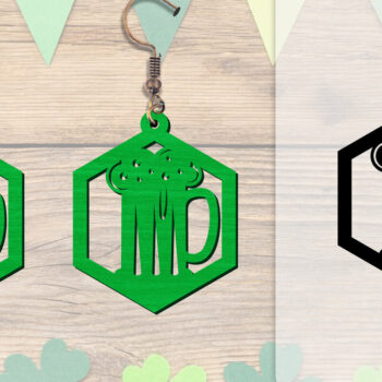 Intra απο ξύλο plywood 3mm-4mm πάχος - Σκουλαρίκια St Patrick's Day Lasercut BUNDLE Δίασταση 3x3 cm INTRAFABR-117784218 - Image 9