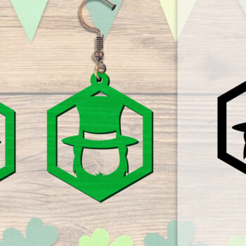 Intra απο ξύλο plywood 3mm-4mm πάχος - Σκουλαρίκια St Patrick's Day Lasercut BUNDLE Δίασταση 3x3 cm INTRAFABR-117784218 - Image 10