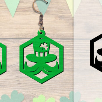 Intra απο ξύλο plywood 3mm-4mm πάχος - Σκουλαρίκια St Patrick's Day Lasercut BUNDLE Δίασταση 3x3 cm INTRAFABR-117784218 - Image 13