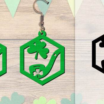 Intra απο ξύλο plywood 3mm-4mm πάχος - Σκουλαρίκια St Patrick's Day Lasercut BUNDLE Δίασταση 3x3 cm INTRAFABR-117784218 - Image 17