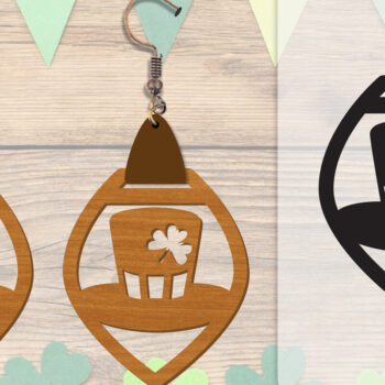 Intra απο ξύλο plywood 3mm-4mm πάχος - Σκουλαρίκια St Patrick's Day Lasercut BUNDLE Δίασταση 3x3 cm INTRAFABR-117784211 - Image 2