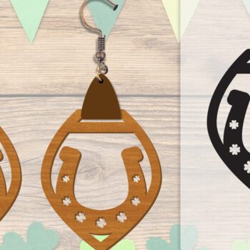 Intra απο ξύλο plywood 3mm-4mm πάχος - Σκουλαρίκια St Patrick's Day Lasercut BUNDLE Δίασταση 3x3 cm INTRAFABR-117784211 - Image 4