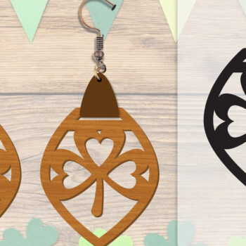 Intra απο ξύλο plywood 3mm-4mm πάχος - Σκουλαρίκια St Patrick's Day Lasercut BUNDLE Δίασταση 3x3 cm INTRAFABR-117784211 - Image 6