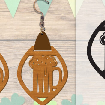 Intra απο ξύλο plywood 3mm-4mm πάχος - Σκουλαρίκια St Patrick's Day Lasercut BUNDLE Δίασταση 3x3 cm INTRAFABR-117784211 - Image 9