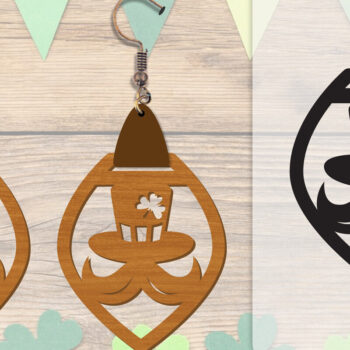 Intra απο ξύλο plywood 3mm-4mm πάχος - Σκουλαρίκια St Patrick's Day Lasercut BUNDLE Δίασταση 3x3 cm INTRAFABR-117784211 - Image 13