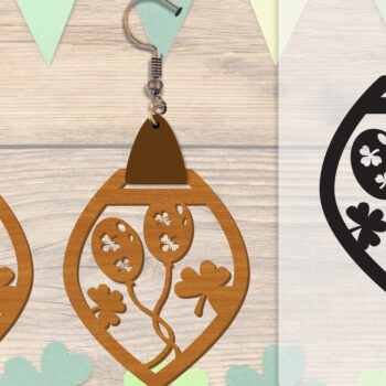 Intra απο ξύλο plywood 3mm-4mm πάχος - Σκουλαρίκια St Patrick's Day Lasercut BUNDLE Δίασταση 3x3 cm INTRAFABR-117784211 - Image 14