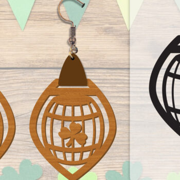 Intra απο ξύλο plywood 3mm-4mm πάχος - Σκουλαρίκια St Patrick's Day Lasercut BUNDLE Δίασταση 3x3 cm INTRAFABR-117784211 - Image 15