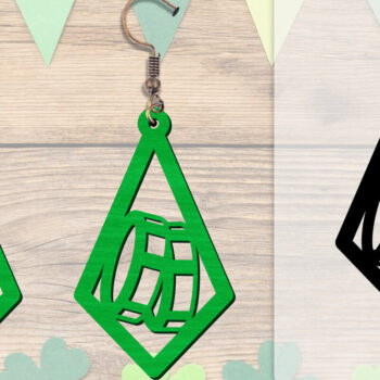 Intra απο ξύλο plywood 3mm-4mm πάχος - Σκουλαρίκια St Patrick's Day Lasercut BUNDLE Δίασταση 3x3 cm INTRAFABR-117784213 - Image 3