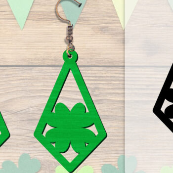 Intra απο ξύλο plywood 3mm-4mm πάχος - Σκουλαρίκια St Patrick's Day Lasercut BUNDLE Δίασταση 3x3 cm INTRAFABR-117784213 - Image 7