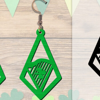 Intra απο ξύλο plywood 3mm-4mm πάχος - Σκουλαρίκια St Patrick's Day Lasercut BUNDLE Δίασταση 3x3 cm INTRAFABR-117784213 - Image 11