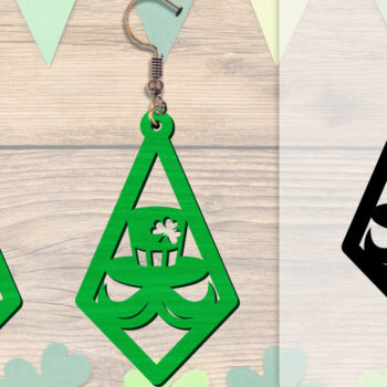 Intra απο ξύλο plywood 3mm-4mm πάχος - Σκουλαρίκια St Patrick's Day Lasercut BUNDLE Δίασταση 3x3 cm INTRAFABR-117784213 - Image 13