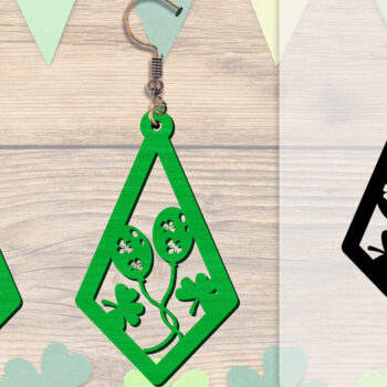 Intra απο ξύλο plywood 3mm-4mm πάχος - Σκουλαρίκια St Patrick's Day Lasercut BUNDLE Δίασταση 3x3 cm INTRAFABR-117784213 - Image 14