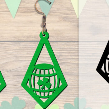 Intra απο ξύλο plywood 3mm-4mm πάχος - Σκουλαρίκια St Patrick's Day Lasercut BUNDLE Δίασταση 3x3 cm INTRAFABR-117784213 - Image 15