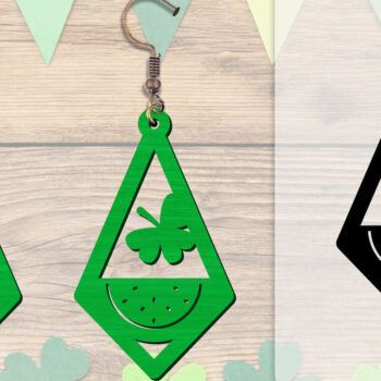 Intra απο ξύλο plywood 3mm-4mm πάχος - Σκουλαρίκια St Patrick's Day Lasercut BUNDLE Δίασταση 3x3 cm INTRAFABR-117784213 - Image 16