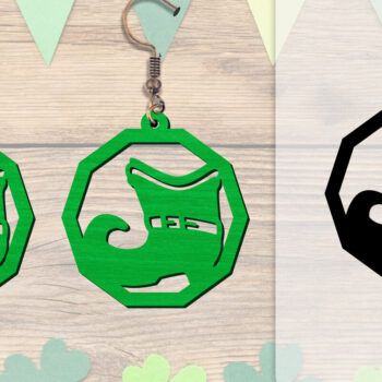 Intra απο ξύλο plywood 3mm-4mm πάχος - Σκουλαρίκια St Patrick's Day Lasercut BUNDLE Δίασταση 3x3 cm INTRAFABR-117784217 - Image 8