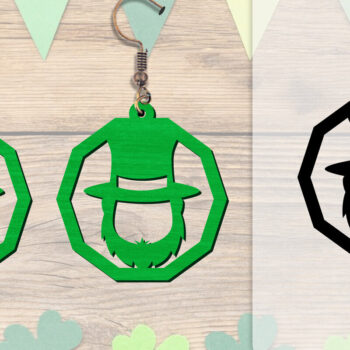 Intra απο ξύλο plywood 3mm-4mm πάχος - Σκουλαρίκια St Patrick's Day Lasercut BUNDLE Δίασταση 3x3 cm INTRAFABR-117784217 - Image 10