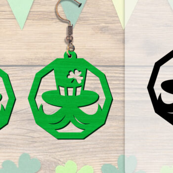 Intra απο ξύλο plywood 3mm-4mm πάχος - Σκουλαρίκια St Patrick's Day Lasercut BUNDLE Δίασταση 3x3 cm INTRAFABR-117784217 - Image 13