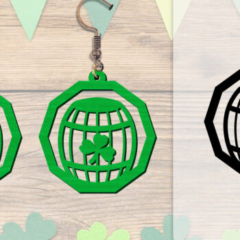 Intra απο ξύλο plywood 3mm-4mm πάχος - Σκουλαρίκια St Patrick's Day Lasercut BUNDLE Δίασταση 3x3 cm INTRAFABR-117784217 - Image 15