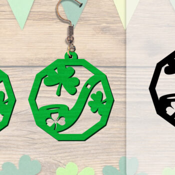 Intra απο ξύλο plywood 3mm-4mm πάχος - Σκουλαρίκια St Patrick's Day Lasercut BUNDLE Δίασταση 3x3 cm INTRAFABR-117784217 - Image 17