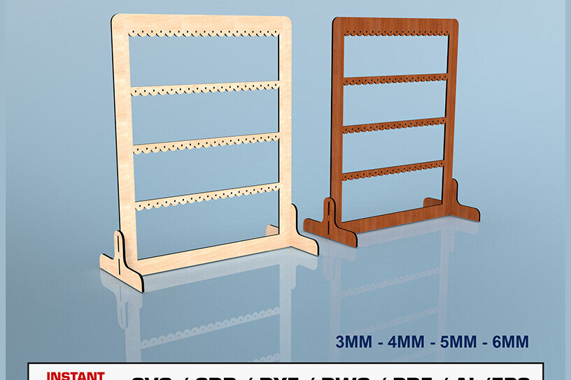 Intra απο ξύλο plywood 3mm-4mm πάχος -  κοπής με λέιζερ βάση σκουλαρικιού Δίασταση 3x3 cm INTRAFABR-93394188