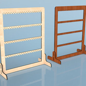 Intra απο ξύλο plywood 3mm-4mm πάχος -  κοπής με λέιζερ βάση σκουλαρικιού Δίασταση 3x3 cm INTRAFABR-93394188 - Image 2