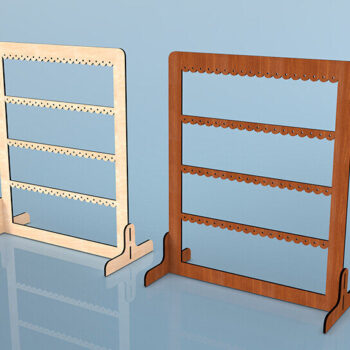 Intra απο ξύλο plywood 3mm-4mm πάχος -  κοπής με λέιζερ βάση σκουλαρικιού Δίασταση 3x3 cm INTRAFABR-93394188 - Image 3