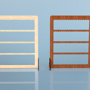 Intra απο ξύλο plywood 3mm-4mm πάχος -  κοπής με λέιζερ βάση σκουλαρικιού Δίασταση 3x3 cm INTRAFABR-93394188 - Image 4