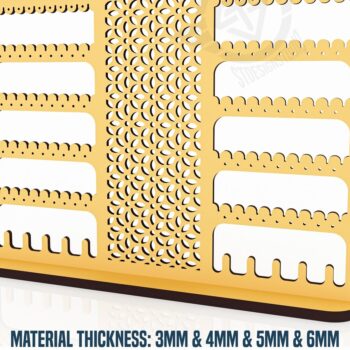 Intra απο ξύλο plywood 3mm-4mm πάχος - Αρχεία  κοπής με λέιζερ βάση σκουλαρικιών Δίασταση 320x50 cm INTRAFABR-119430862 - Image 1