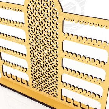 Intra απο ξύλο plywood 3mm-4mm πάχος - Αρχεία  κοπής με λέιζερ βάση σκουλαρικιών Δίασταση 320x50 cm INTRAFABR-119430862 - Image 4