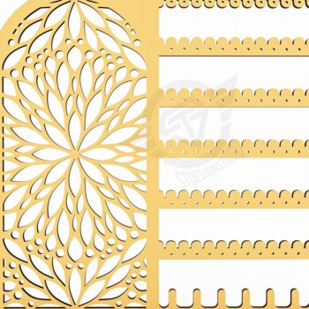 Intra απο ξύλο plywood 3mm-4mm πάχος - Αρχεία  κοπής με λέιζερ βάση σκουλαρικιών Δίασταση 270x50 cm INTRAFABR-119430863 - Image 3