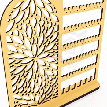 Intra απο ξύλο plywood 3mm-4mm πάχος - Αρχεία  κοπής με λέιζερ βάση σκουλαρικιών Δίασταση 270x50 cm INTRAFABR-119430863 - Image 4