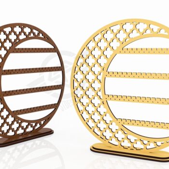 Intra απο ξύλο plywood 3mm-4mm πάχος - Αρχεία  κοπής με λέιζερ βάση σκουλαρικιών Δίασταση 280x50 cm INTRAFABR-119430865 - Image 2