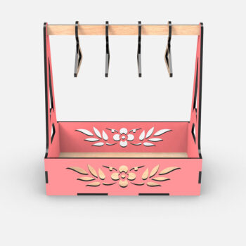 Intra απο ξύλο plywood 3mm-4mm πάχος - Λίμα Laser Stand σκουλαρικιών, Κρεμάστρα κοσμημάτων Δίασταση 3x3 cm INTRAFABR-112505690 - Image 2