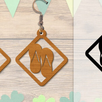 Intra απο ξύλο plywood 3mm-4mm πάχος - Σκουλαρίκι Summer Lasercut BUNDLE 8 DESIGNS Δίασταση 3x3 cm INTRAFABR-118160136 - Image 3