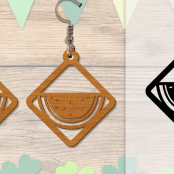 Intra απο ξύλο plywood 3mm-4mm πάχος - Σκουλαρίκι Summer Lasercut BUNDLE 8 DESIGNS Δίασταση 3x3 cm INTRAFABR-118160136 - Image 8