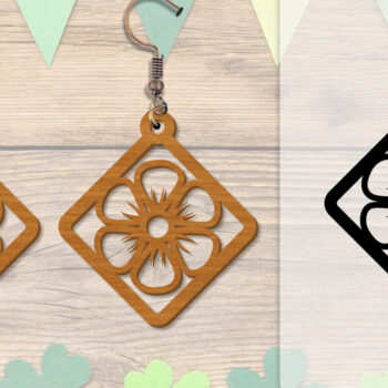 Intra απο ξύλο plywood 3mm-4mm πάχος - Σκουλαρίκι Summer Lasercut BUNDLE 8 DESIGNS Δίασταση 3x3 cm INTRAFABR-118160136 - Image 9